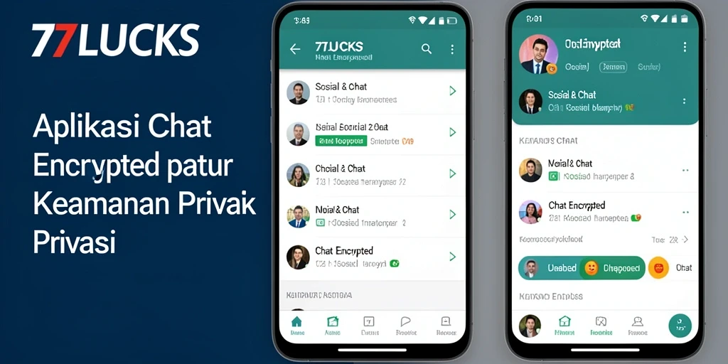 Antarmuka <strong>77LUCKS</strong> menampilkan fitur chat yang aman dan modern.
