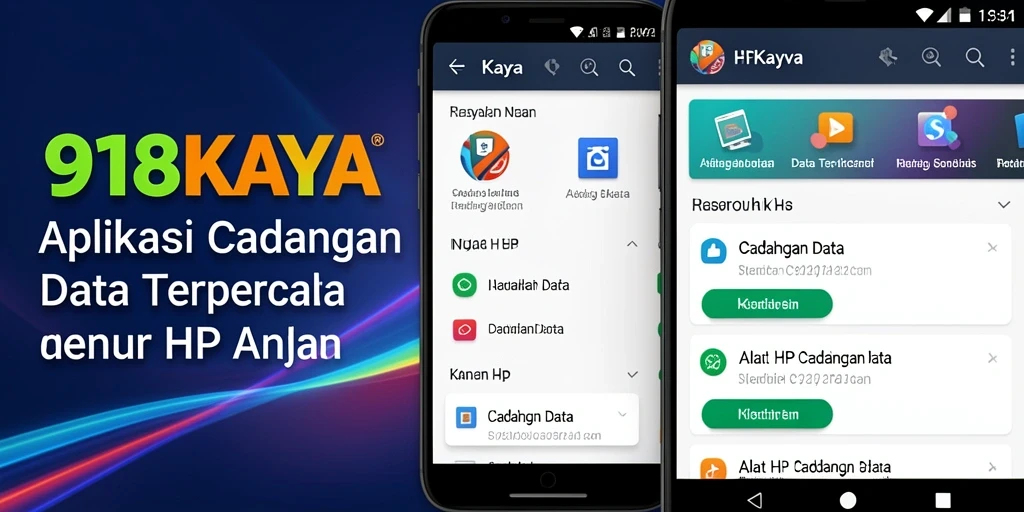 Tampilan antarmuka aplikasi 918KAYA untuk cadangan data yang sederhana dan intuitif.