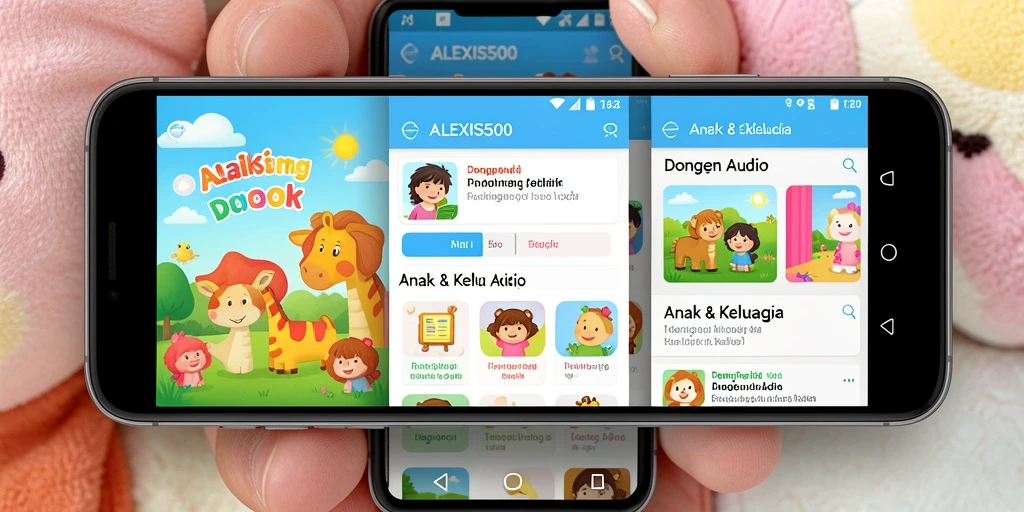 Antarmuka ALEXIS500 yang ramah anak dengan koleksi dongeng audio.