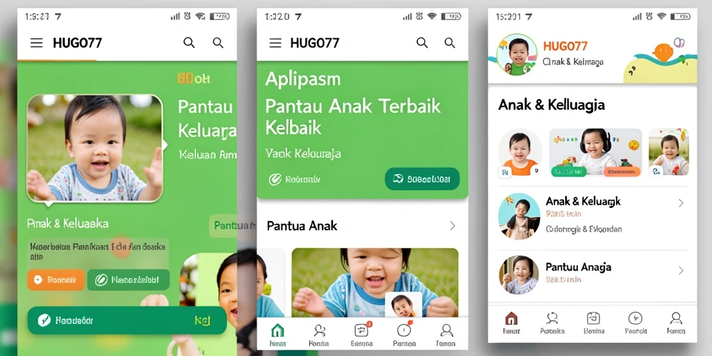 Screenshot utama HUGO77 menampilkan antarmuka pemantauan anak yang intuitif.