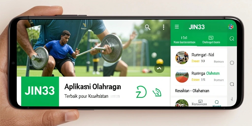 Antarmuka aplikasi JIN33 yang sederhana dan fungsional untuk olahraga di rumah.