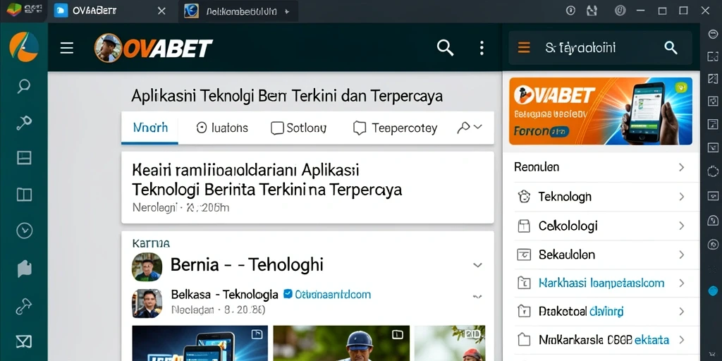 Antarmuka pengguna OVABET yang rapi dan informatif.