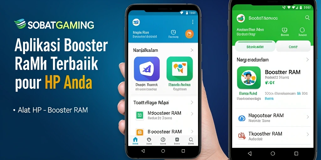 Screenshot antarmuka SOBATGAMING menunjukkan proses pengoptimalan RAM yang efisien.