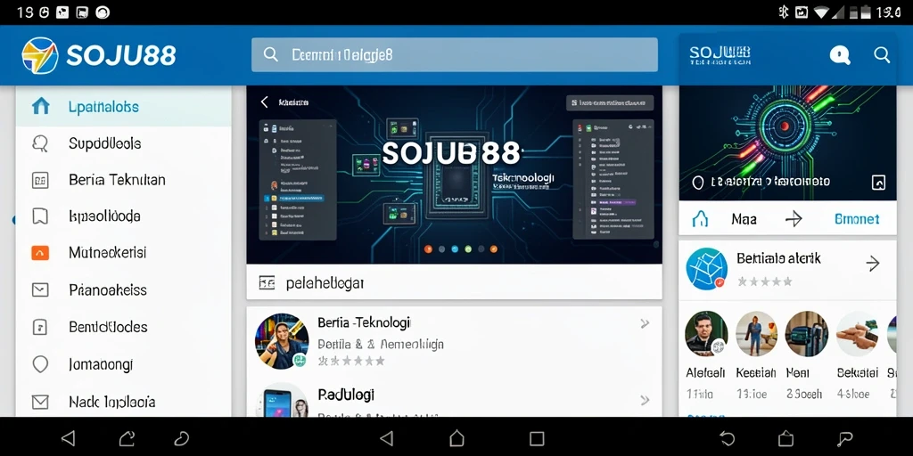 Antarmuka sederhana dan informatif dari aplikasi SOJU88.