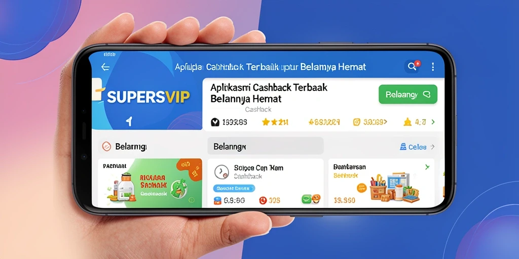 Antarmuka aplikasi SUPERSVIP yang memudahkan pengguna untuk berbelanja.