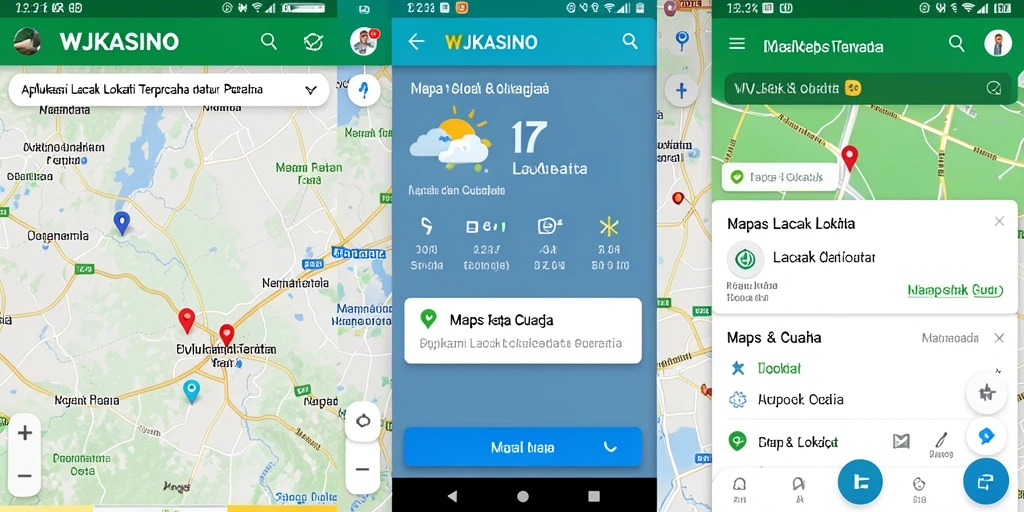 Antarmuka pengguna WJKASINO dengan fitur pelacakan lokasi yang intuitif.